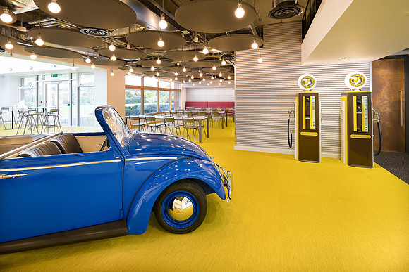 VW Beetle convertible converted as a coffee machine