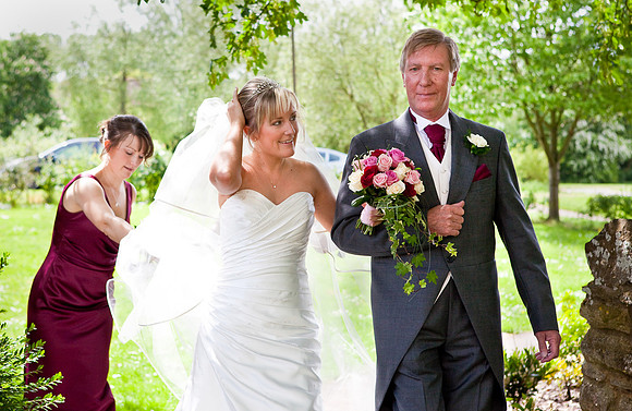 Bride arriving