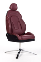 Audi S Line drivers seat in red leather as an office chair