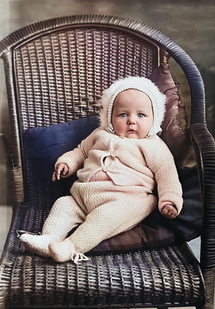 Jean Jamieson nee Johnson c1931 Colourised