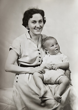 Jean and Ian as a 1 yr baby 1957
