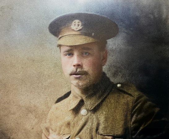 Patrick Driscoll WW1 c1917 Colourised in Uniform
