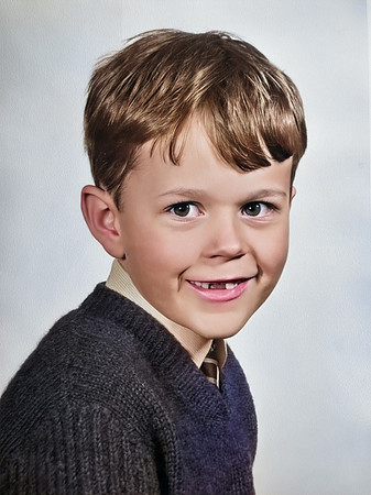 Paul Jamieson aged about 6 colourised