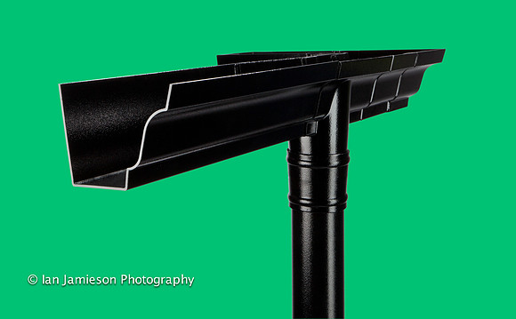 Marley Alutec aluminium rainwater systems product photography