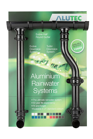 Marley Alutec aluminium rainwater systems product photography